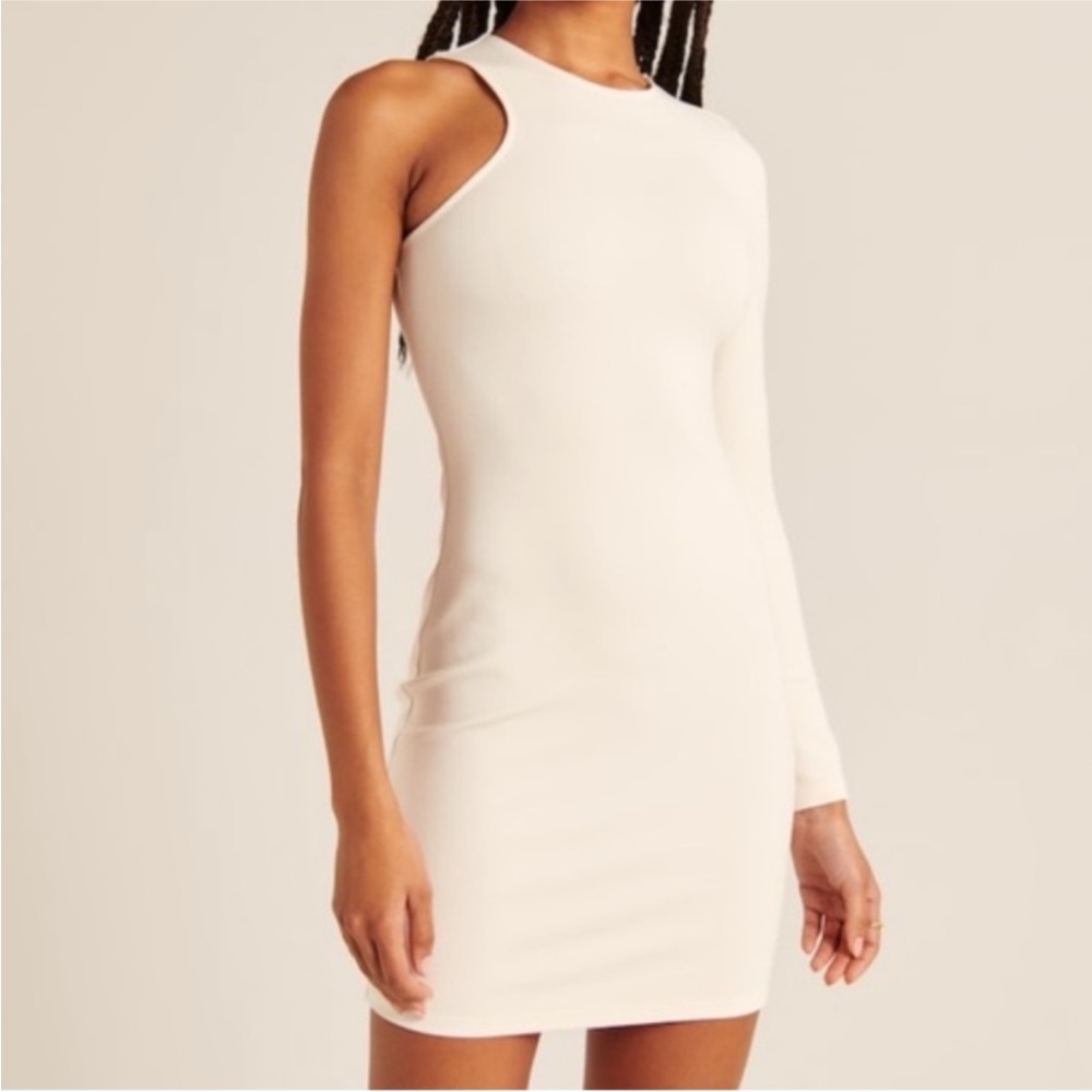 Abercrombie & Fitch White One-Shoulder Dress